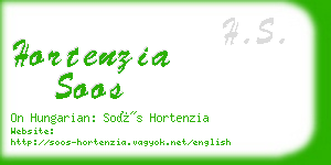 hortenzia soos business card